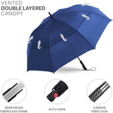 Windproof Oversized Golf Umbrella - Navy Blue-Repel Umbrella