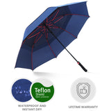 Windproof Oversized Golf Umbrella - Navy Blue-Repel Umbrella